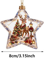 Glowing Christmas Story Ornaments, 7-Piece Light Up Mini Scene Set (Set O) - Image 3