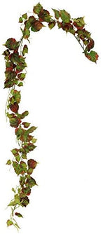 6 feet Realistic Green Ivy Plants,Faux Plastic Leaves Bushes Artificial Hanging Plants Green Plastic Fake Ivy Vine Bushes Real Touch Natural Looking(Set of 3) (Autumn Foliage Vine) by UniqueForestArts