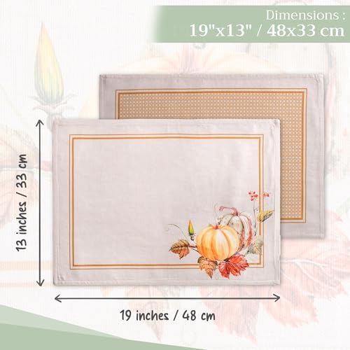 Maison d' Hermine Placemats Set of 4 Reusable 100% Cotton (13"x19") - Image 4