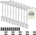 Sadnyy 10 Pack Garden Flag Stand Metal, Fits 12 x 18 in Flags by Sadnyy