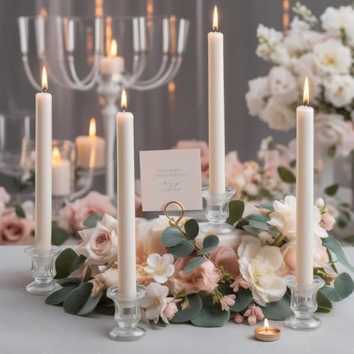 Candlestick Holders - 36 Pack Glass Candlestick Holders, 2.36" Height Clear Taper Candle Holders for Candlesticks, Small Centerpiece for Wedding, Festival, Party Decor (36, Clear) - Image 6