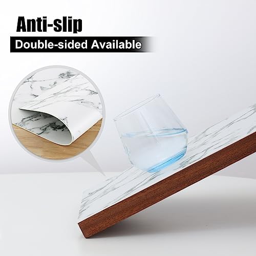 Homaxy PU Faux Leather Placemats for Dining Table, Set of 6, Marble - Image 3