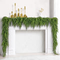 2 Pack Christmas Norfolk Pine Garland 9FT, Real Touch Greenery by GeegoodsLLC