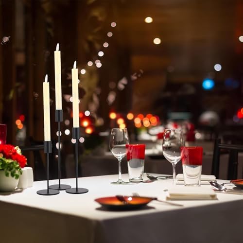 Black Candlestick Holders Bulk for Taper Candles Decorative Metal Candelabra Candle Holders Fit 0.8 Inch Diameter Candles Gold Taper Candle Stands for Wedding Home Party Table Decor (Set of 54) - Image 5