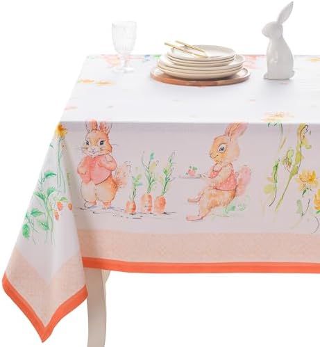Maison d' Hermine Table Cloth Rectangle Table Reusable 100% Cotton 70"x120" by MaisondHermine