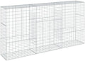 vidaXL Gabion Basket with Cover 118.1"x19.7"x59.1" Galvanized Iron by vidaXL