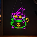 Magic Cat Halloween Neon Sign, Dimmable LED Cat Neon Signs for Wall Decor by Unknown