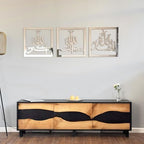 iwa concept Subhanallah Alhamdulillah Allahuakbar Triple Set Wooden/Acrylic Islamic Wall Decor, Tasbeeh Islamic Calligraphy Art, Room Decor Gift for Muslims at Ramadan Eid (24 x 24 Inches, Silver) - Image 3