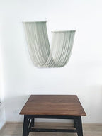 QULBUJ Dip Dye Large Macrame Wall Hanging Tie-Dye Yarn Tapestry Home Boho Wall Decor Ombre Art Headboard Bedroom Living Room 52" Wx34 L,Green - Image 5