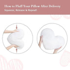 AELS Heart Shaped Pillow, Set of 2, Heart Decorative Throw Pillows, Boucle Love Cute Pillows 20 & 16 Inches, Valentines Day Decorations, Wedding Decor, Living Room Bedroom Nursery Decor, White - Image 6