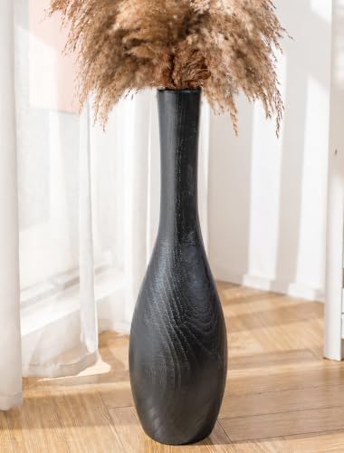 Hanobe 27.5" Tall Black Floor Vase for Modern Living Room Decor by Hanobe