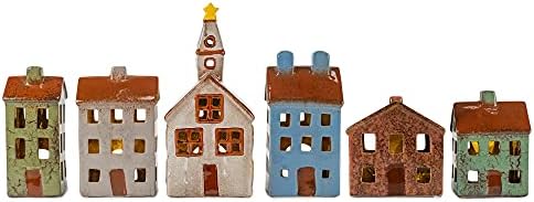 Mark Feldstein Village Houses & Church LED Tea Light Figurines, 12 Pc - Image 5