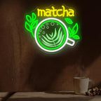 Matcha Neon Sign, Green Tea LED Wall Decor for Cafe, Tea Shop & Home Bar - Image 2