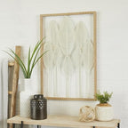 Deco 79 Metal Leaf Home Wall Decor Tall Cut-Out Wall Sculpture with Intricate Laser Cut Designs, Wall Art 22" x 1" x 32", White - Image 3