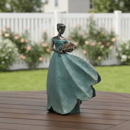 Guichifun Fairy Statue Leaf Angel Girls 7.5 x 4.5 x 11.5 Inch - Image 2