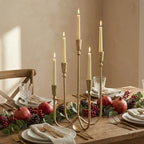 Large Iron Candelabra Centerpieces for Tables, 5 Arm Taper Candle Holders - Image 7