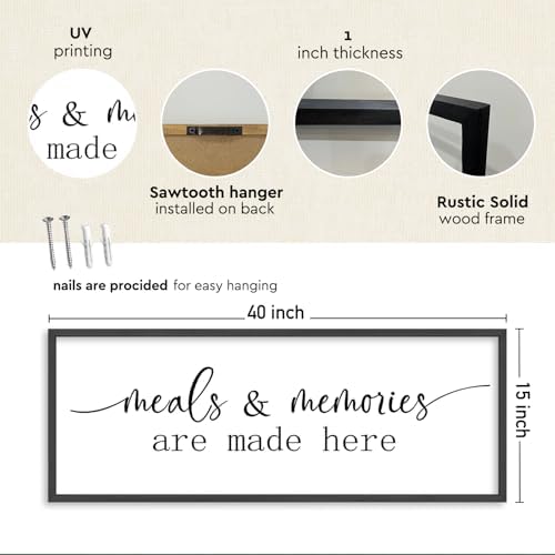 YWJKWLGS Kitchen Signs Wall Decor Art Meals and Memories Are Made Here Sign - Image 2