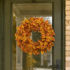 20 Inch Fall Wreaths for Front Door, Autumn Leaves Outdoor Wreaths - Image 2