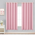 Pink Curtains 63 Inch Length for Baby Girls Nursery Decor,2 Panel Sets Pair Thick Room Darkening Heat Light Blocking Grommet Thermal Insulated Blackout Curtain for Bedroom Girls 72x63 Inches Long by KOUFALL