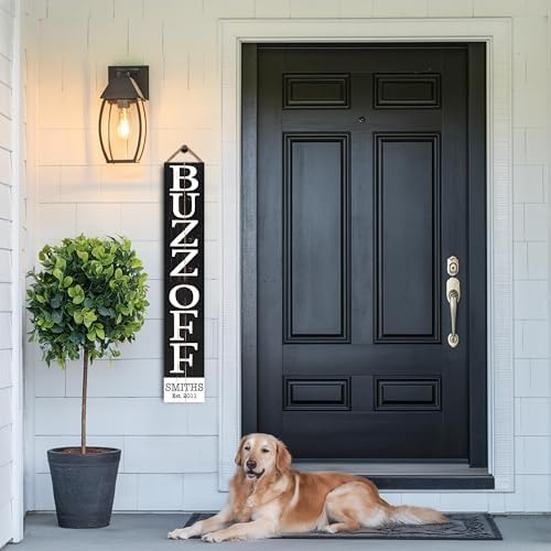 Personalized Welcome Sign for Front Door, Custom Welcome Sign for Porch Outdoor Welcome Home Decorations, 48"x8" PVC Sign (Design 6) - Image 7