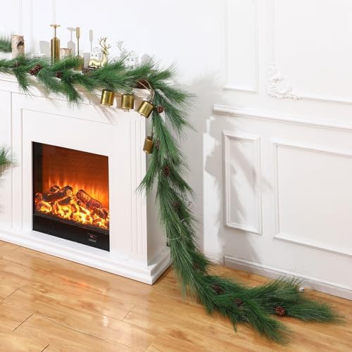 Jutom 13 ft Christmas Deluxe Norfolk Pine Garlands Artificial Long Decor - Image 5