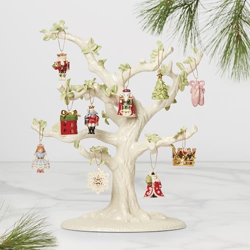 Lenox Ivory Porcelain Christmas Ornament Display Tree - Image 3