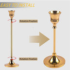 Candlestick Holders,Taper Candle Holder for Candlesticks Gold Brass Vintage Candle Stick Candle Holders Candelabra Candle Holder for Fireplace Party Dining Home - Image 4