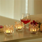 GOLDEAL 12Pcs Clear Votive Candle Holders,Clear Thick Glass Tea Light Candle Holder Bulk,Tealight Candle Jars for Wedding Table Decor,Party Supplies,Bridal Shower,Baby Shower,Tables Centerpieces - Image 3