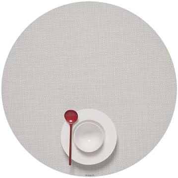 Chilewich Mini Basketweave Placemats, Round Woven Placemats Set of 4 by Chilewich