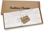 Solino Home Cotton Linen Table Runner White Hemstitch, 14 x 90 in - Image 4