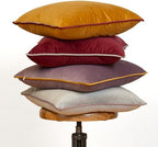Jewel Tone Decorative Throw Pillow Covers, 4 Pack, 18x18 Inch Solid Colorful Gold Velvet Accent Pillow Covers - Image 4