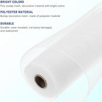 MECCANIXITY 3pcs 10 Inch Poly Burlap Mesh for Wreath, Decorative Mesh Fabric Ribbon 10 Yard for Fall Easter Christmas Flower Bow, White - Image 3