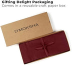 Classic Linen™ by D'Moksha, Dark Red Table Runner 108 Inches Long, 100% Pure Linen, 14 x 108 Inch Table Runner for Dresser, Dining- Fall, Weddings, Outdoor Hosting - Image 4