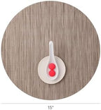 Chilewich Bamboo Placemats Set of 4, Round Woven Placemats - Image 2