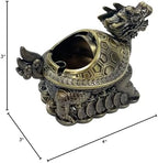 Briskfeel Feng Shui Dragon Turtle Multi Functional Metal Statue Wealth Prosperity Sculpture for Living Room Office Desk Feng Shui Art Best Housewarming Congratulatory GIF (D2 Brass) - Image 6