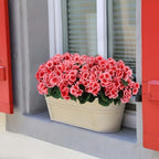 Hananona 12 Pcs Artificial Geranium Flowers for Outdoors Geranium Silk Flowers Outdoor UV Resistant Garden Plants Faux Flowers for Home Kitchen Table Centerpieces Decor (12, Peach) - Image 5