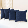 CaliTime Decorative Couch Throw Pillow Covers 18 X 18 Inches Navy Blue by CaliTime