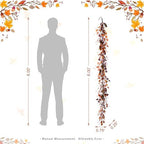 Glitzhome Fall Decor, Fall Garland, 6FT Autumn Eucalyptus Berry Garland, Thanksgiving Harvest Festival Decorations for Outdoor Indoor Home Mantle Porch Wedding Table Wall Arch - Image 4
