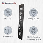 BARNWOODUSA Wooden Welcome Sign for Front Door 5 Foot, 5-Foot, Smoky Black - Image 6