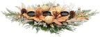 35" Champagne Christmas Centerpiece with Candle Holders, Magnolias Gold Christmas Balls Berries Leaves Branches Pine Cones Pine Needles for Xmas Table Decor, Holiday Candelabrum for Mantel Decorations - Image 7