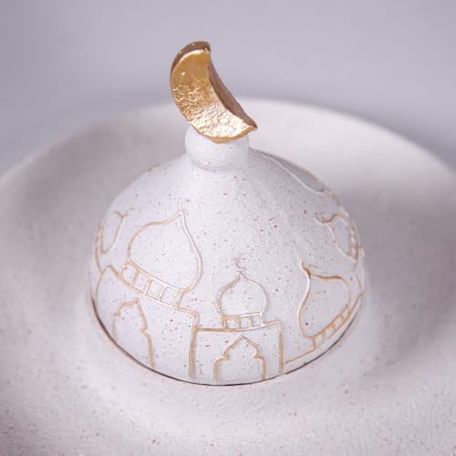 Ramadan Eid Home Decorations for Home 2025 Gold and White Mosque Tower Islamic Eid Mubarak decore - Image 3