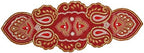 Lightnpro Christmas Beaded Table Runner 13x36 Inch - Maroon Gold Paisley Design - Handmade Elegant Perfect Table Mat for Holiday Décor, Weddings, Thanksgiving, Family Gatherings, New Year Celebration - Image 2