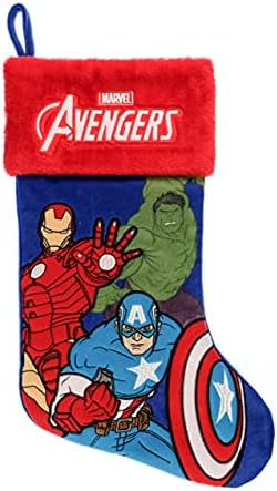 Ruz Avengers 20" Applique Christmas Stocking, Gift Holder for Stocking Stuffers, Indoor Home Decor and Holiday Decoration, Blue by Ruz