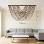 LISRRZHEN Large Macrame Wall Hanging - Boho Nordic Geometric Woven Tapestry, Handcrafted Cotton Wall Decor for Living Room Bedroom Entryway Apartment - Image 2