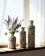 Brown Ceramic Vase Set of 3, Vintage Brown Floral Vases for Home Decor - Image 7
