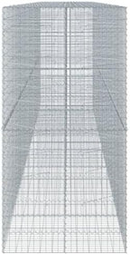 vidaXL Gabion Basket with Cover 315"x39.4"x78.7" Galvanized Iron - Image 6