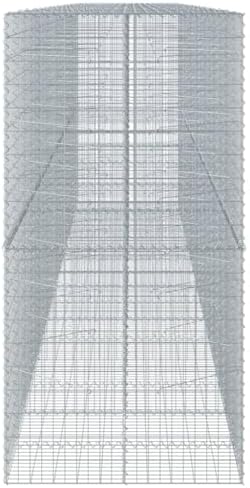 vidaXL Gabion Basket with Cover 315"x39.4"x78.7" Galvanized Iron - Image 6