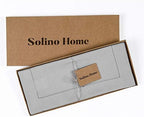 Solino Home Cotton Linen Table Runner Light Grey Hemstitch, 14 x 108 in - Image 4