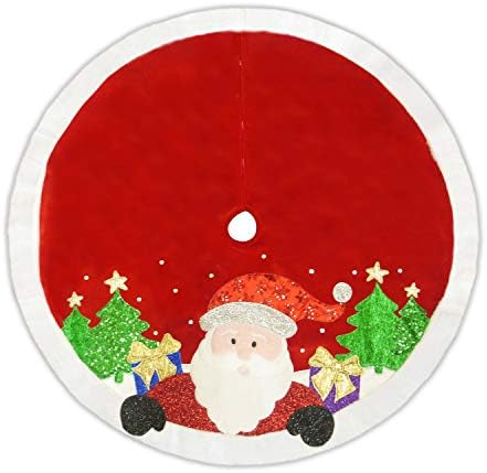 Kurt S. Adler TS0230 Tree Skirt, Red, White, Standard - Image 3