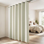 84 Inch Extra Wide Blackout Curtains, Heat Blocking Thermal Insulated Black Out Patio Door Curtains for Sliding Glass Doors Bedroom Living Room 84 Inches Long, Cortinas para Patio, Cream Beige - Image 2